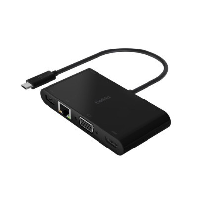 Док-станция Belkin USB-C Multimedia + Charge Adapter AVC004btBK, черный в Череповце