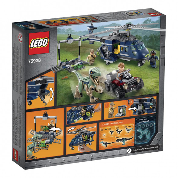 Конструктор LEGO Jurassic World 75928 Погоня за Блю на вертолёте  в Череповце