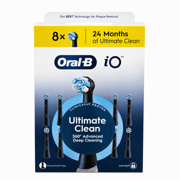 Сменные насадки Oral-B iO Series Ultimate Clean 360, 8 шт., черный в Череповце