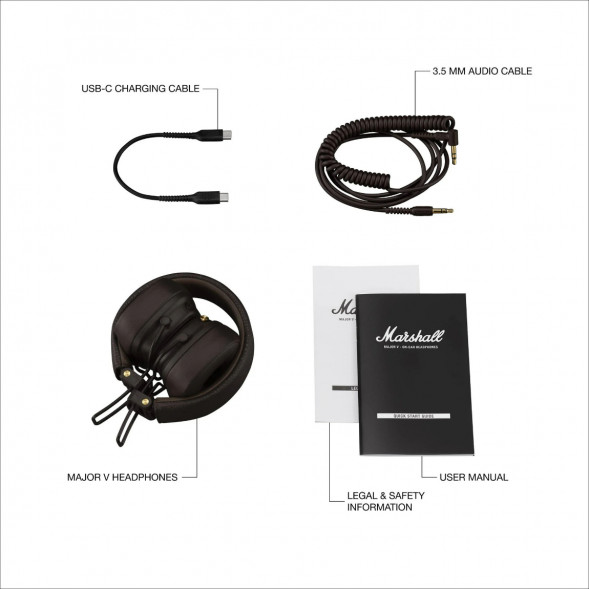 Беспроводные наушники Marshall Major V, коричневый в Череповце