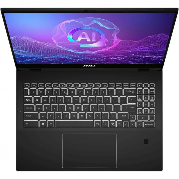 Ноутбук трансформер MSI Summit Pro 16 AI A2HVETG-085RU (16&amp;quot;, IPS, Intel Core Ultra 7 255H 2ГГц, 16 ядер, 32ГБ LPDDR5, 1ТБ SSD, NVIDIA GeForce RTX 4050 - 6 ГБ, Windows 11 Pro), черный в Череповце