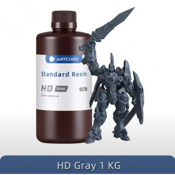 Смола для 3D печати ANYCUBIC Standart Resin HD Gray 1 Кг в Череповце