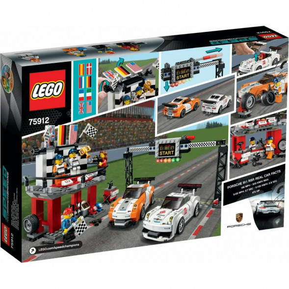 Конструктор LEGO Speed Champions 75912 Финишная линия гонки Porsche 911 GT в Череповце