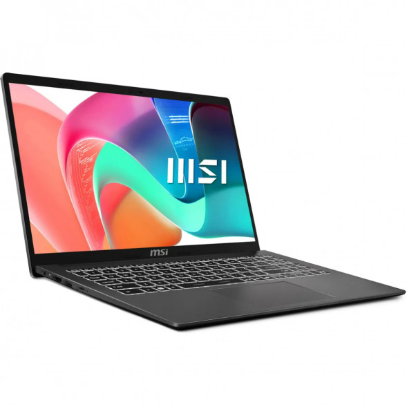 Ноутбук MSI Modern 15 F1MXG-1280RU (15.6&amp;quot;, IPS, Intel Core 7 150U, 10 ядер, 16 ГБ DDR5, SSD 512 ГБ, Intel Iris Xe Graphics, Windows 11), чёрный в Череповце