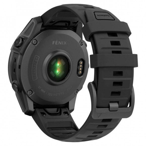 Умные часы Garmin Fenix E 47мм Amoled Slate Grey Steel с чёрным силиконовым ремешком 010-03025-01 в Череповце