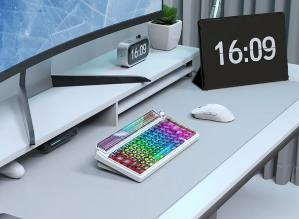 Беспроводная игровая механическая клавиатура Ajazz Pixel 68, 8K, Hot-Swap, RGB, с матричным LED экраном в Череповце