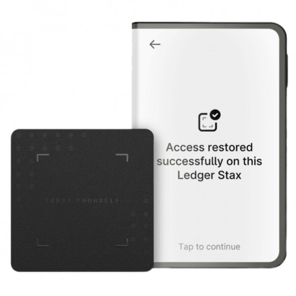 Аппаратный холодный криптокошелек Ledger Stax c чехлом Magnet Shell Black + Recovery Key в Череповце