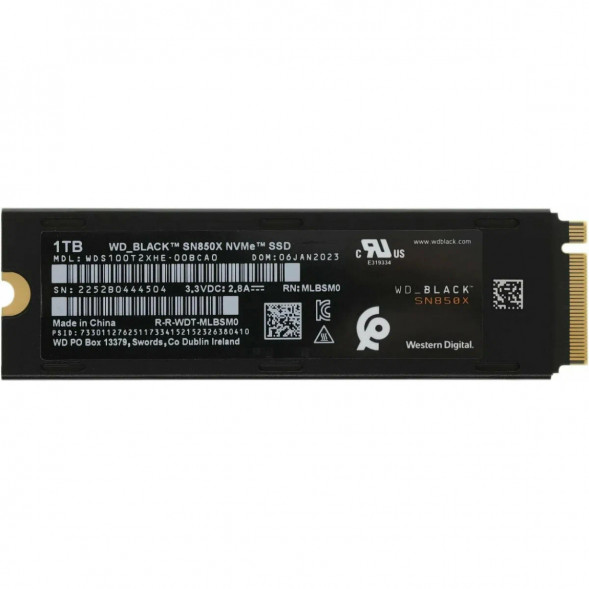 SSD накопитель Western Digital WD Black SN850X NVMe, 1TB (WDS100T2XHE) в Череповце