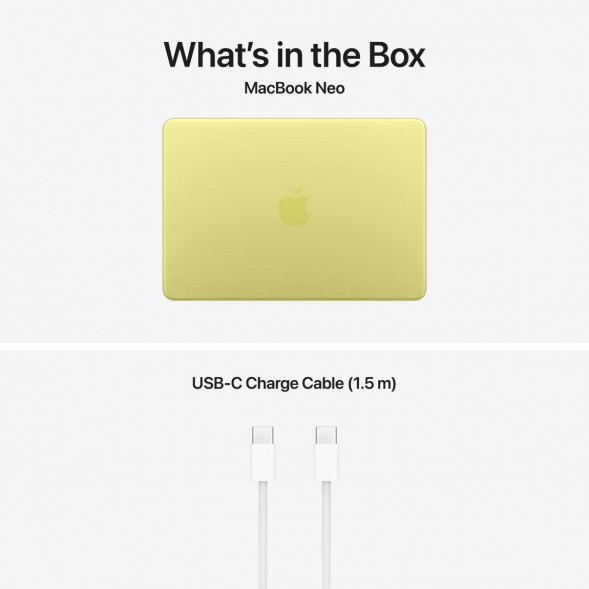 Ноутбук Apple MacBook Neo MHFD4 (A18 Pro 5-Core GPU, 8/256GB), Желтый/Citrus в Череповце