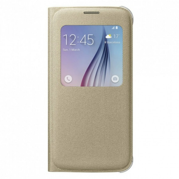 Чехол для Samsung Galaxy S6 S-View Cover (EF-CG920BFE), Gold в Череповце