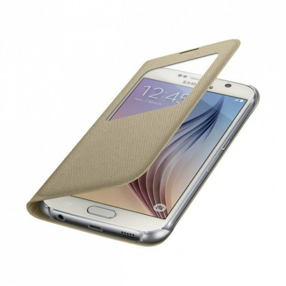 Чехол для Samsung Galaxy S6 S-View Cover (EF-CG920BFE), Gold в Череповце
