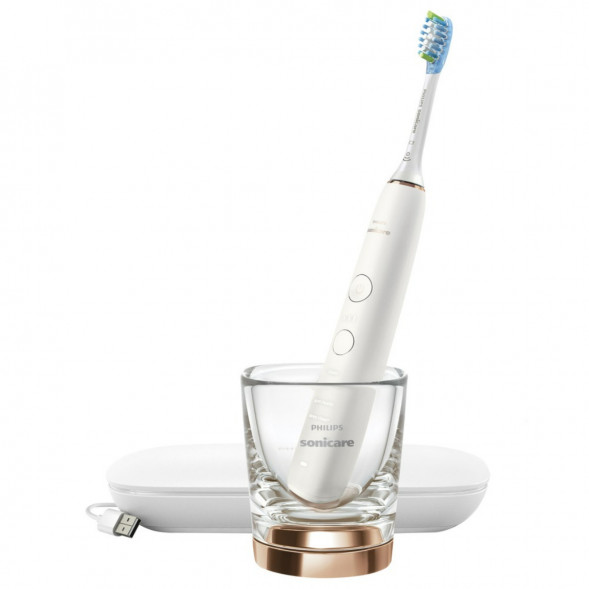 Электрическая зубная щетка Philips Sonicare 9000 Diamond Clean, белый в Череповце