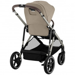 Детская коляска Cybex Gazelle S TPE Almond Beige с корзиной и дождевиком