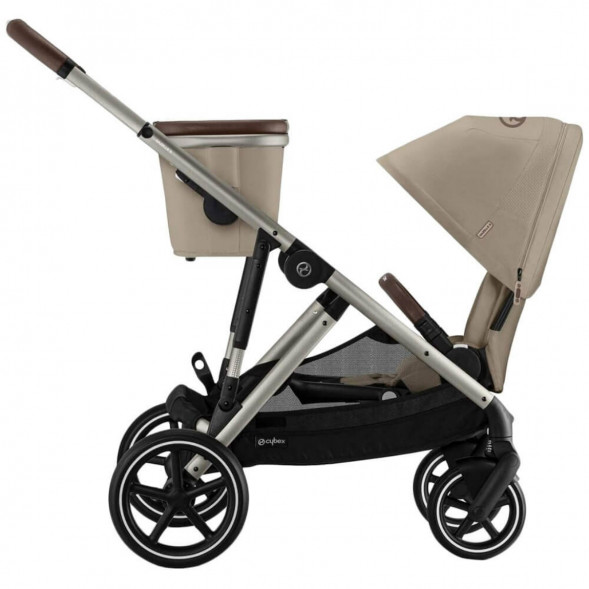Детская коляска Cybex Gazelle S TPE Almond Beige с корзиной и дождевиком в Череповце