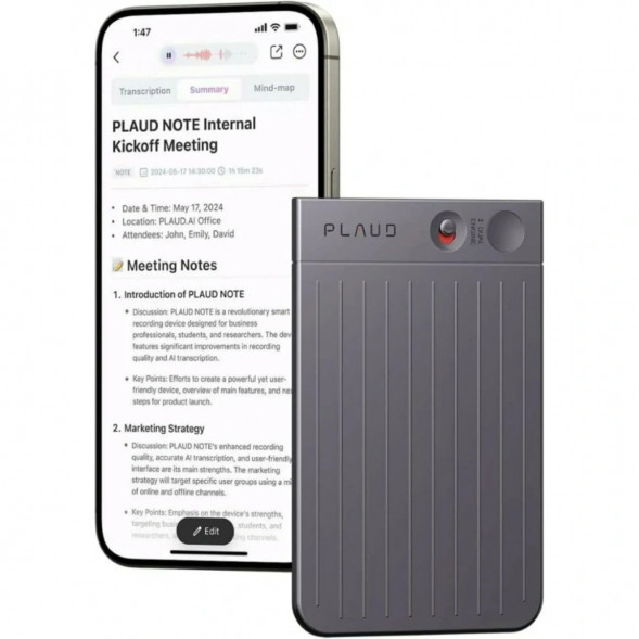 Диктофон Plaud Note NB-100 ChatGPT 64ГБ, Black в Череповце