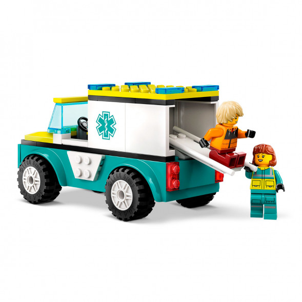 Конструктор LEGO City 60403 Скорая помощь и сноубордист в Череповце