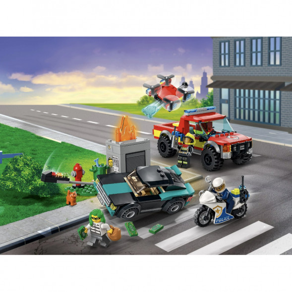 Конструктор LEGO City Fire 60319 Пожарная бригада и полицейская погоня в Череповце