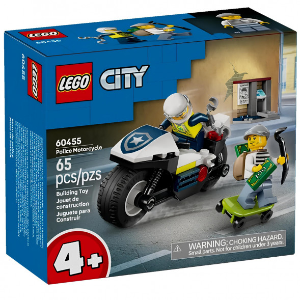 Конструктор LEGO City 60455 Полицейская погоня на мотоцикле в Череповце