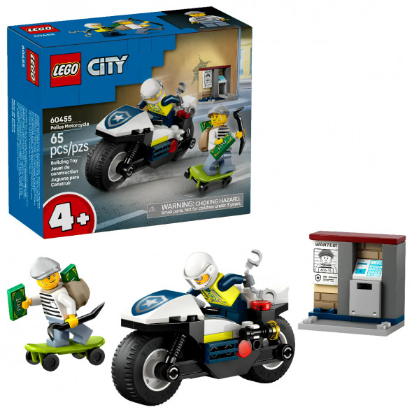 Конструктор LEGO City 60455 Полицейская погоня на мотоцикле в Череповце