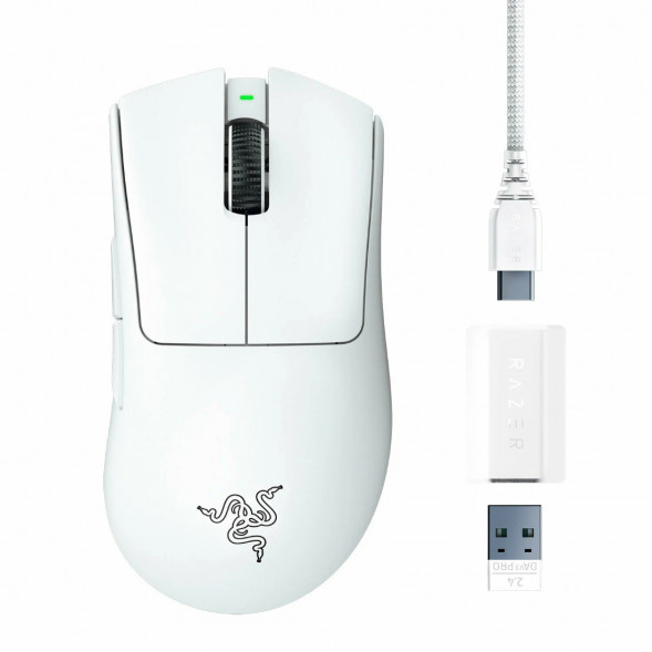 Мышь беспроводная/проводная Razer Deathadder V3 Pro [RZ01-04630200-R3G1] белый в Череповце