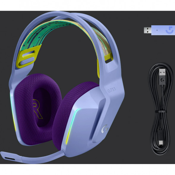 Игровая гарнитура Logitech G733 RGB Lightspeed Wireless, сиреневый в Череповце