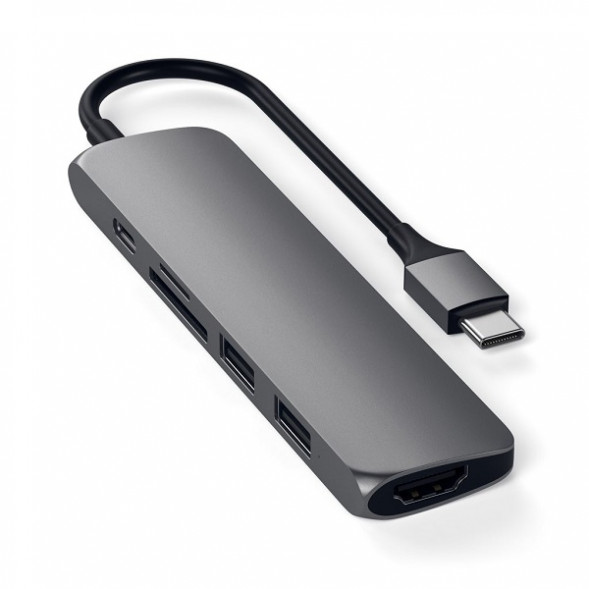 USB-C адаптер Satechi Type-C Slim Multiport Adapter V2 (ST-SCMA2M) в Череповце