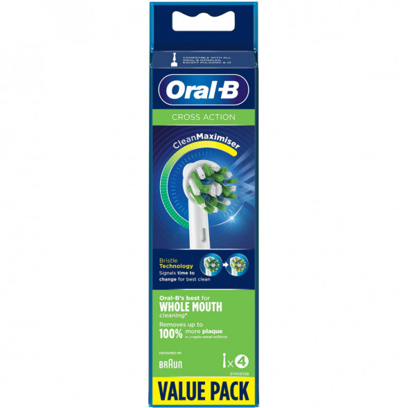 Насадки на зубные щетки Oral-B Cross Action, 4 шт. в Череповце