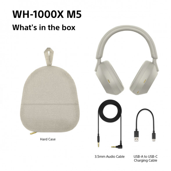 Беспроводные наушники Sony WH-1000XM5, серебристый в Череповце