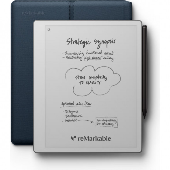 Графический планшет reMarkable Paper Pure+Marker Plus+Sleeve Folio, Ocean Blue в Череповце